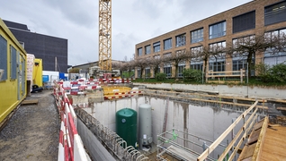 Le chantier en cours derrière la clinique Schulthess, en activité depuis l’été 2025.